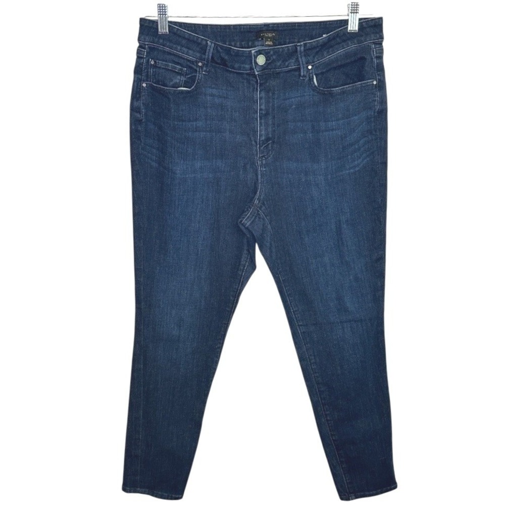 Ann Taylor Factory Skinny Jeans Women Dark Wash‎ Denim Slim Fit Versatile 14